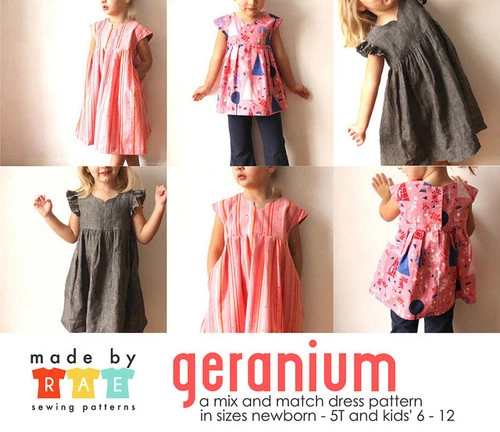 Made By Rae Geranium Dress Kids Newborn-5T (Intermediate) 2 Made By Rae Geranium Dress Kids Newborn-5T (Intermediate) - Image 2
