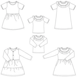 Bel' Etoile Kid's Hazel Dress & Top PDF (Beginner) 19 Bel' Etoile Kid's Hazel Dress & Top PDF (Beginner) -CELOVE Clothing Shop Hazel lijntekeningen 02345.1656065749