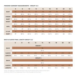 Bella Loves Linda Dress HEIGHT 5'7" PDF (Intermediate) -CELOVE Clothing Shop Linda finished measurement 43502.1667987846