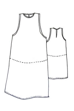 Tessuti Ruby Dress & Top (Intermediate) -CELOVE Clothing Shop Ruby Sketch Scan 18575.1621588055