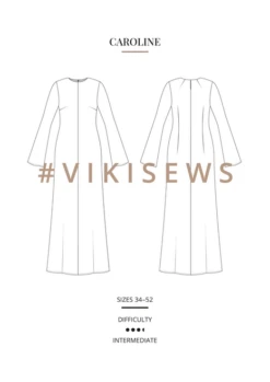 Vikisews Caroline Dress PDF (Intermediate) -CELOVE Clothing Shop image 15433.1674647362