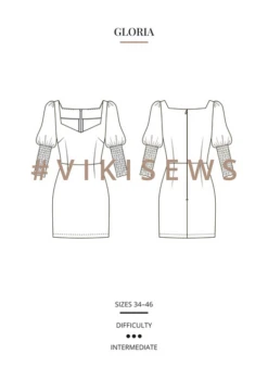 Vikisews Gloria Dress PDF (Intermediate) 37 Vikisews Gloria Dress PDF (Intermediate) -CELOVE Clothing Shop image 18215.1674657367