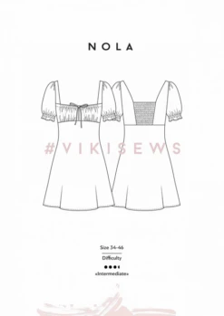 Vikisews Nola Dress PDF (Intermediate) -CELOVE Clothing Shop image 20095.1674661391