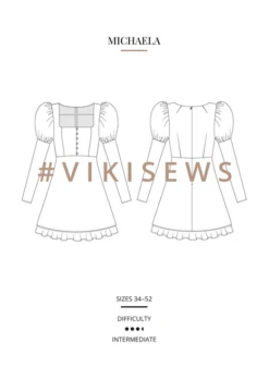 Vikisews Michaela Dress PDF (Intermediate) 18 Vikisews Michaela Dress PDF (Intermediate) -CELOVE Clothing Shop image 41649.1680103941
