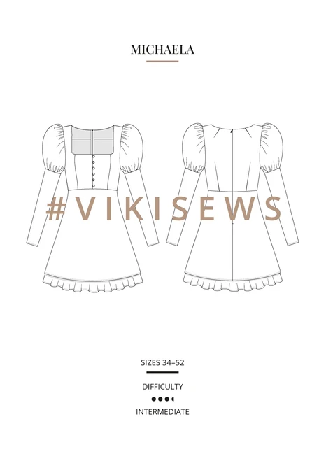 Vikisews Michaela Dress PDF (Intermediate) 8 Vikisews Michaela Dress PDF (Intermediate) - Image 8