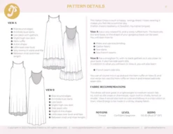 Paradise Patterns Hallon Dress PDF (Intermediate) -CELOVE Clothing Shop image 42331.1671029228