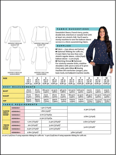 Tilly And The Buttons Billie Sweatshirt & Dress SIZES 6-34 (Beginner) 17 Tilly And The Buttons Billie Sweatshirt & Dress SIZES 6-34 (Beginner) - Image 17