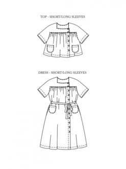 Merchant & Mills The Omilie Top & Dress SIZES 6-18 (Intermediate) -CELOVE Clothing Shop image 73930.1694613537