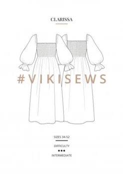 Vikisews Clarissa Dress PDF (Intermediate) 34 Vikisews Clarissa Dress PDF (Intermediate) -CELOVE Clothing Shop image 80115.1674649015
