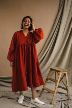 Birgitta Helmersson Zero Waste Gather Dress PDF UPDATED (Beginner) -CELOVE Clothing Shop image 81943.1618477932