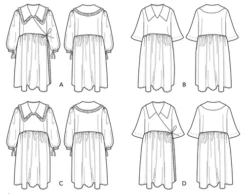 Trend Patterns Gathered Wrap Dress PDF (Intermediate) -CELOVE Clothing Shop image 85920.1675850010