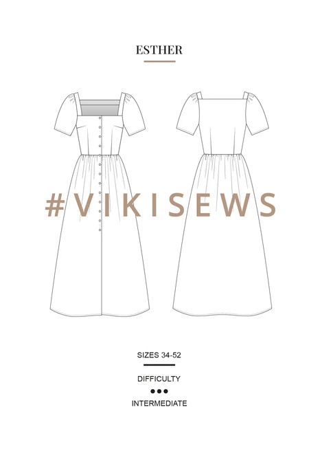 Vikisews Esther Dress PDF (Intermediate) 11 Vikisews Esther Dress PDF (Intermediate) - Image 11