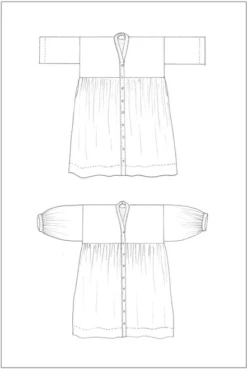 Birgitta Helmersson Zero Waste Gather Dress PDF UPDATED (Beginner) -CELOVE Clothing Shop image 99013.1663757837